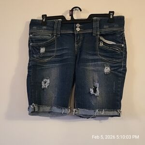 Distressed Denim Women's Shorts